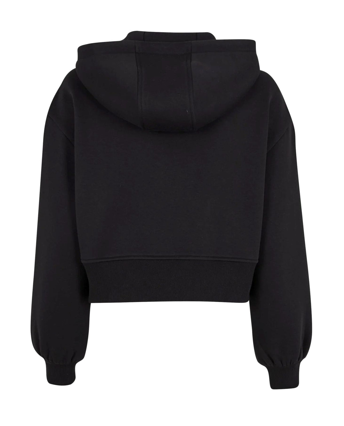 Cropped Oversized Zip-Jacket – Schwarz | Prolazon