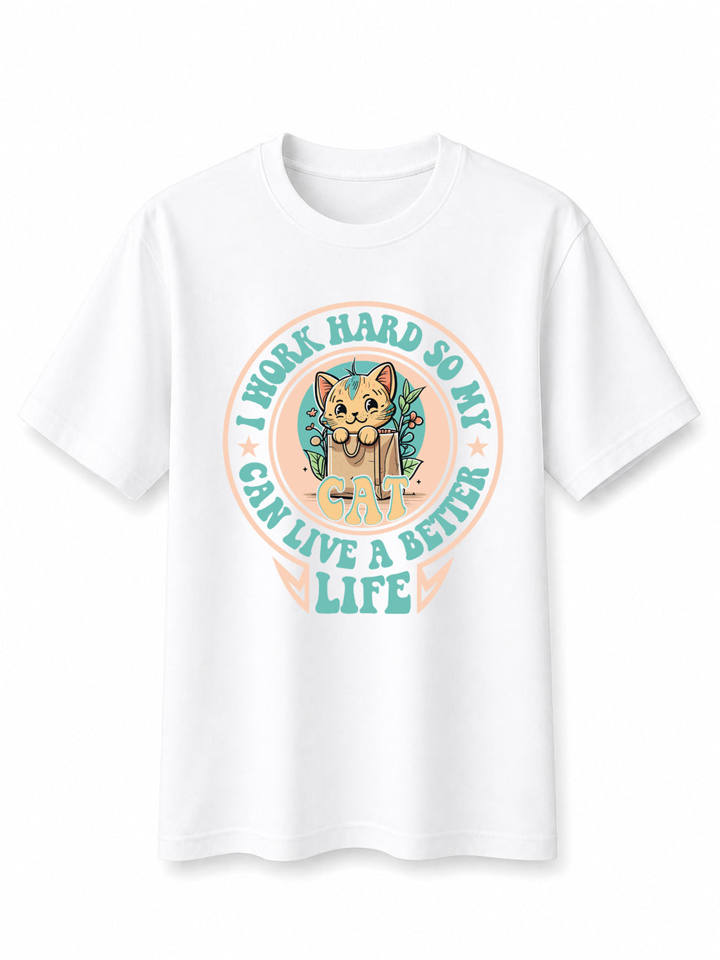 Cat Vibes T-Shirt Premium Bio Baumwolle Streetwear | Prolazon