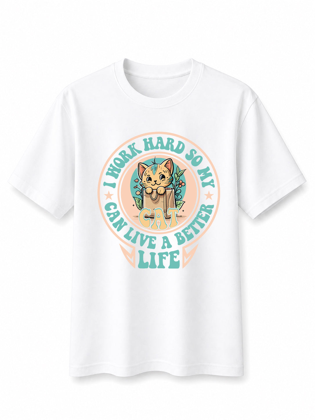 Cat Vibes T-Shirt Premium Bio Baumwolle Streetwear | Prolazon