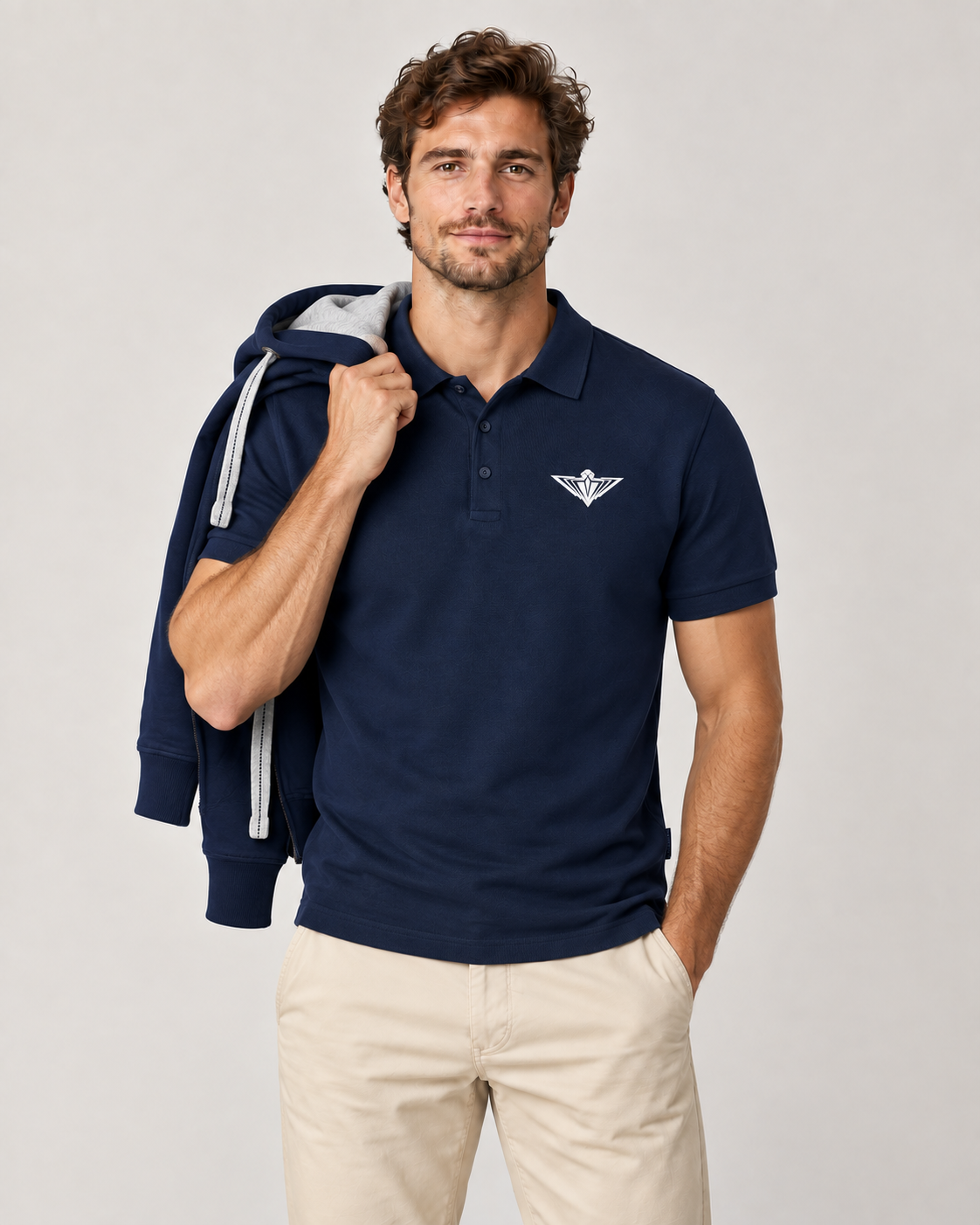 FIGHTER Zip Hoodie Navy  | Prolazon