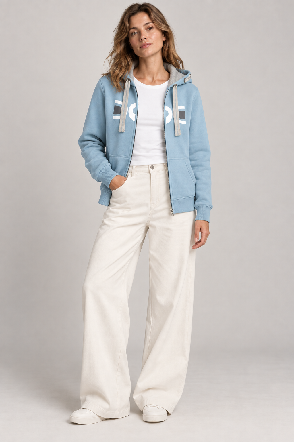 AURA Zip Hoodie Ice Blue | Prolazon