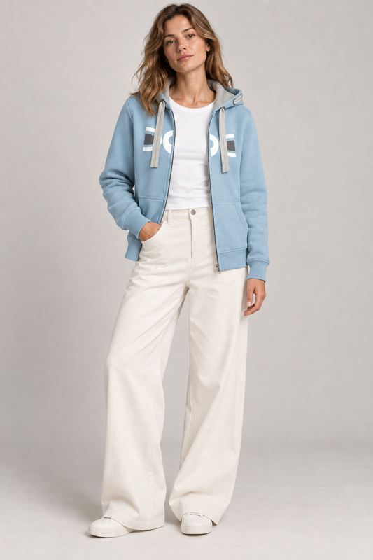 AURA Zip Hoodie Ice Blue | Prolazon