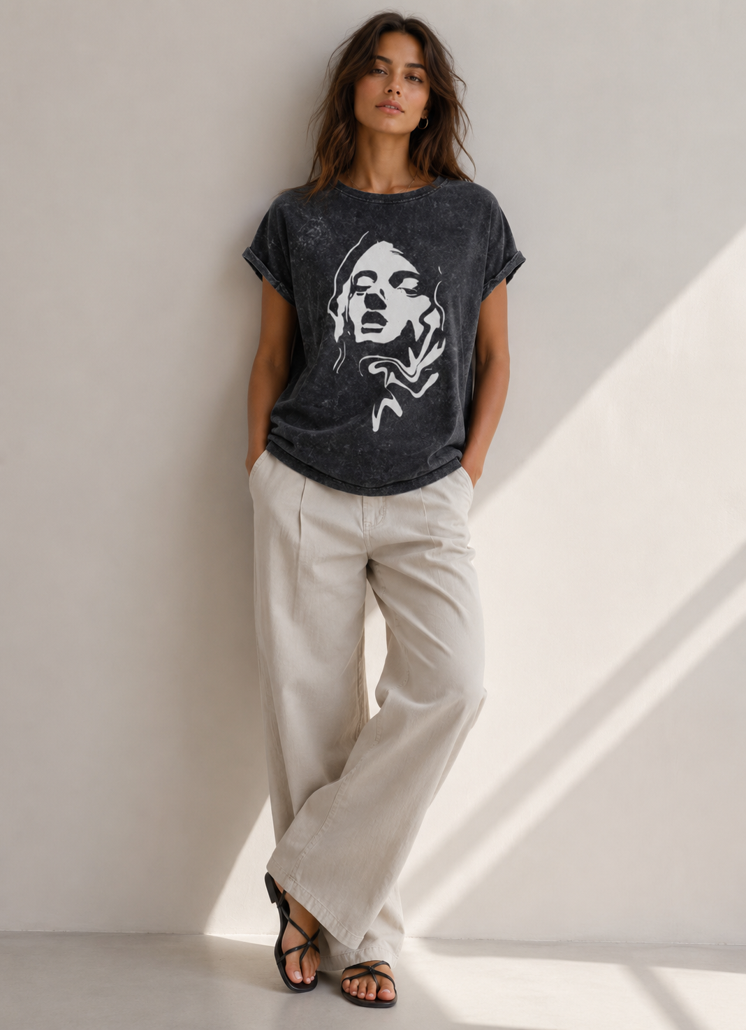 Muse Acid Wash Oversized Damen T-Shirt  | Prolazon