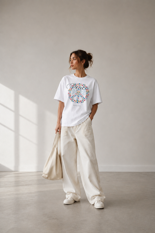 Peace T-Shirt Premium Bio Baumwolle Streetwear | Prolazon