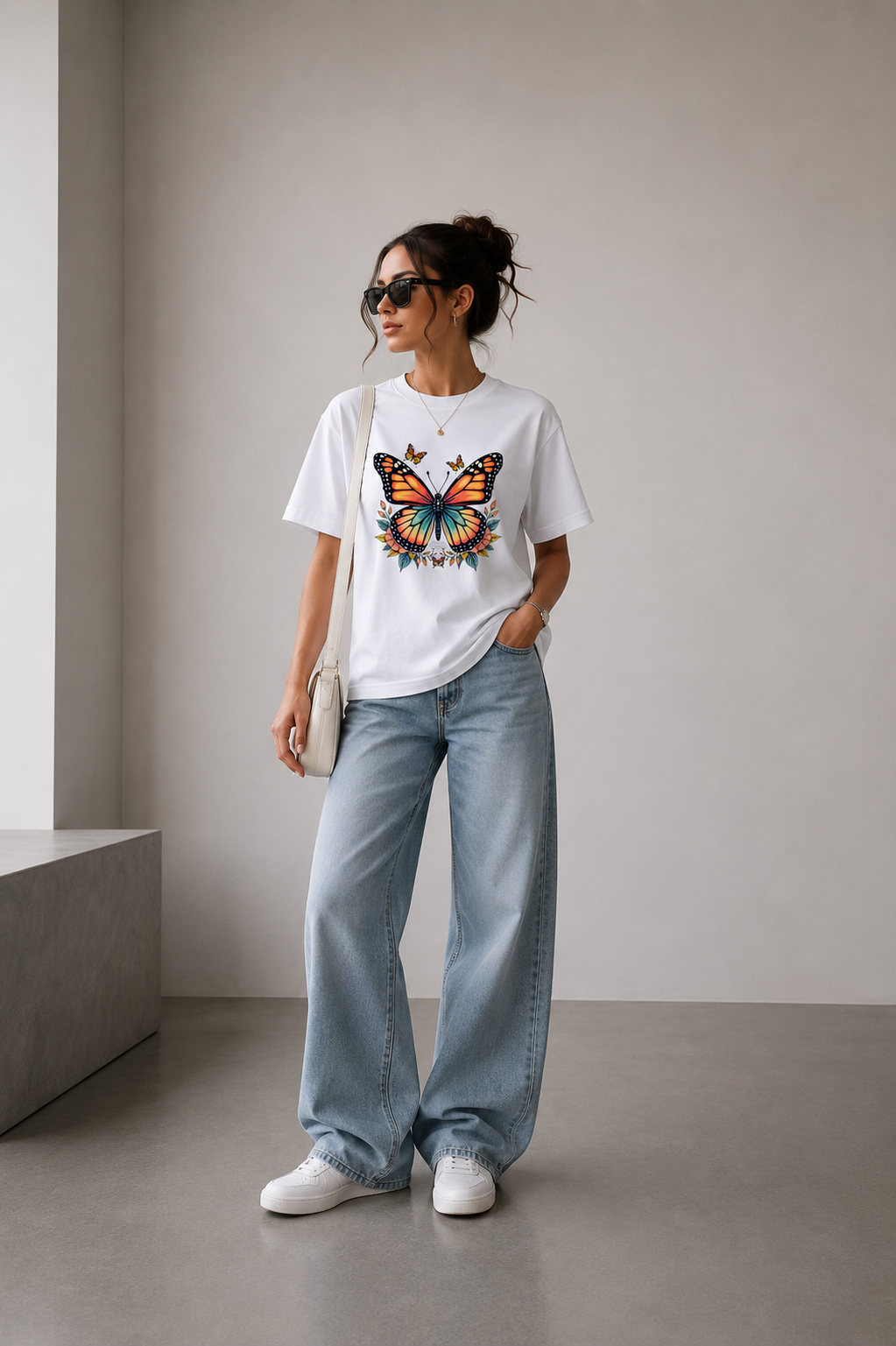 Butterfly T-Shirt Damen Premium Bio Baumwolle | Prolazon