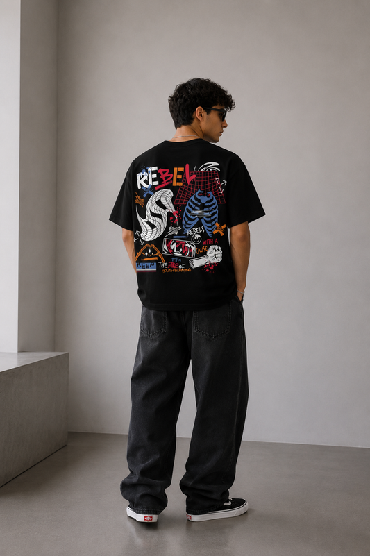 Rebel-B Unisex T-Shirt Premium Bio Baumwolle Streetwear | Prolazon