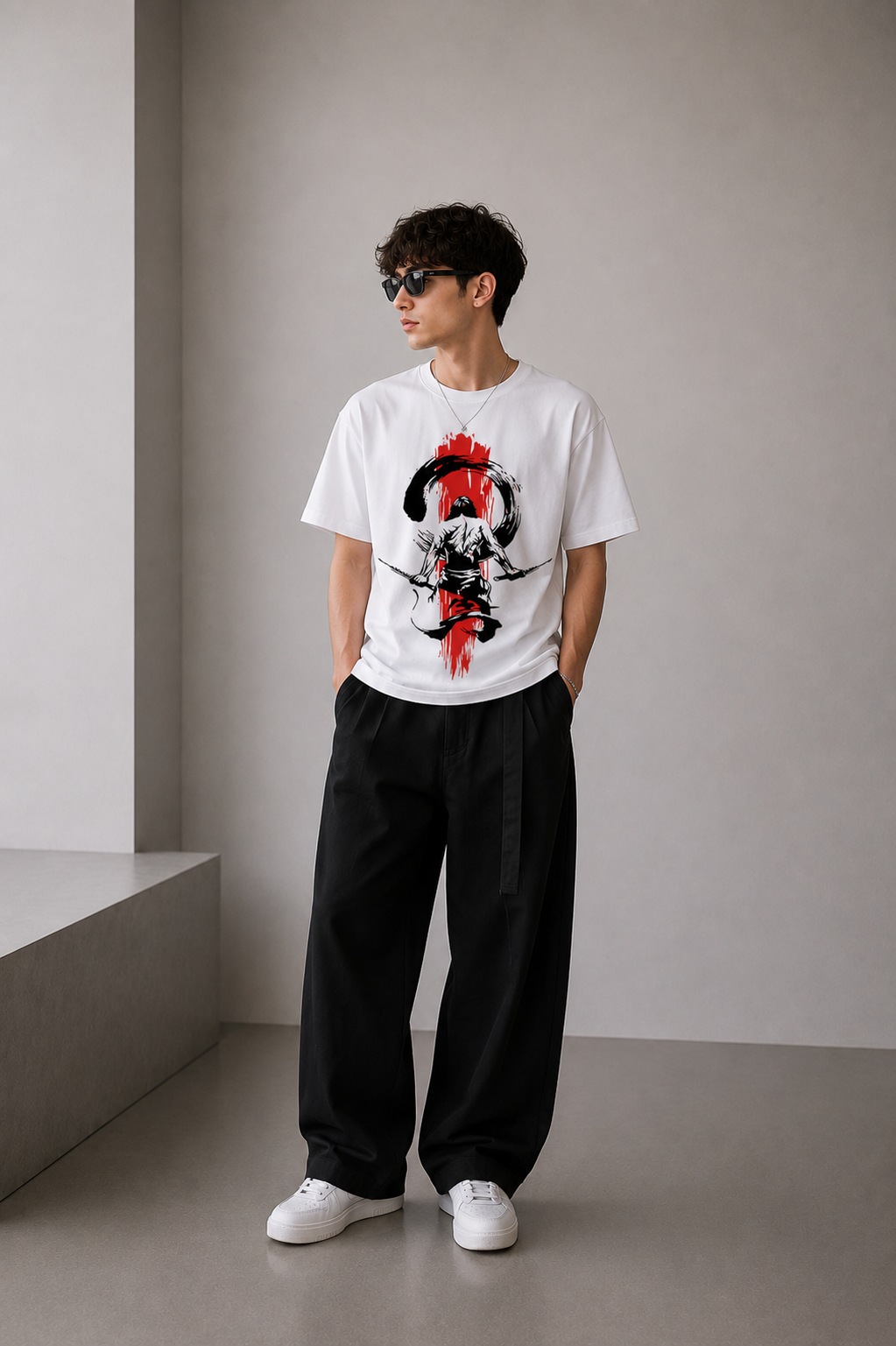 Inferno Samurai T-Shirt Premium Bio Baumwolle Streetwear | Prolazon