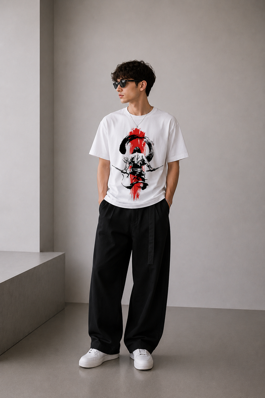 Inferno Samurai T-Shirt Premium Bio Baumwolle Streetwear | Prolazon