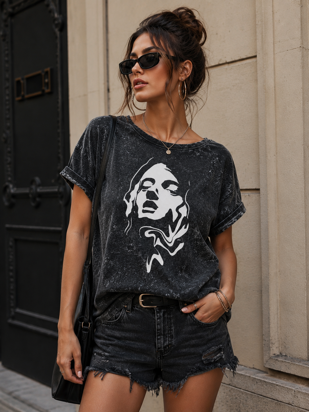 Muse Acid Wash Oversized Damen T-Shirt  | Prolazon