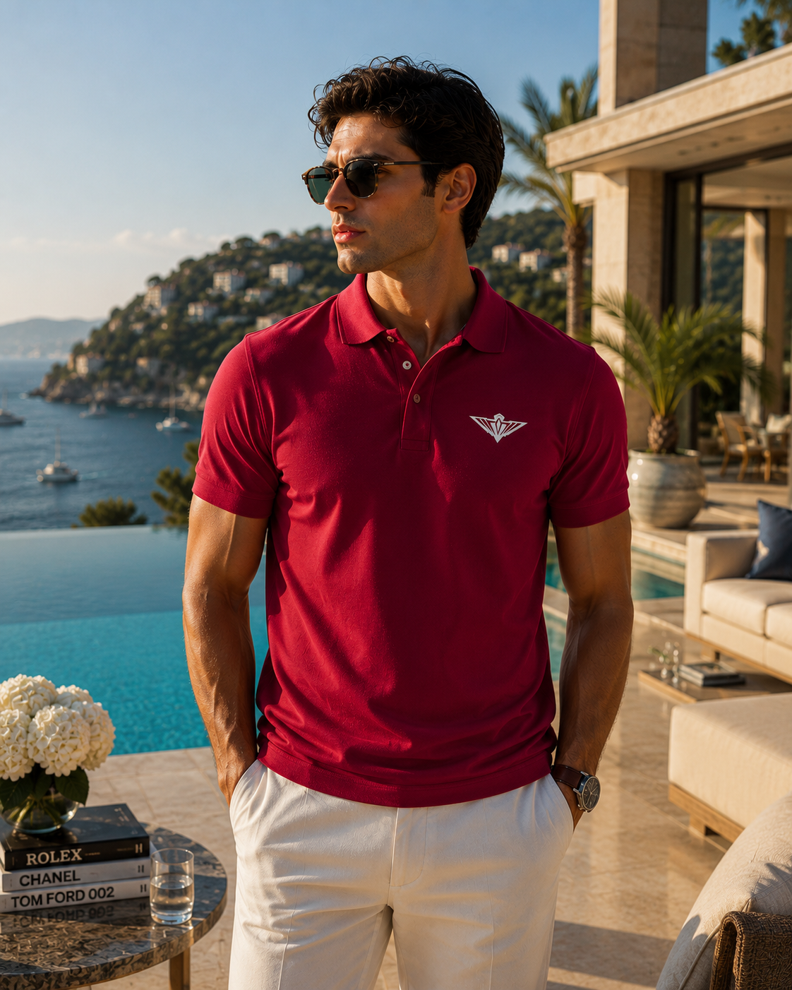 Prolazon Herren Luxury Polo-Shirt Red