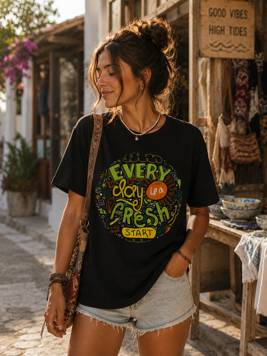 Fresh Vibe T-Shirt Premium Bio Baumwolle Streetwear  |Prolazon