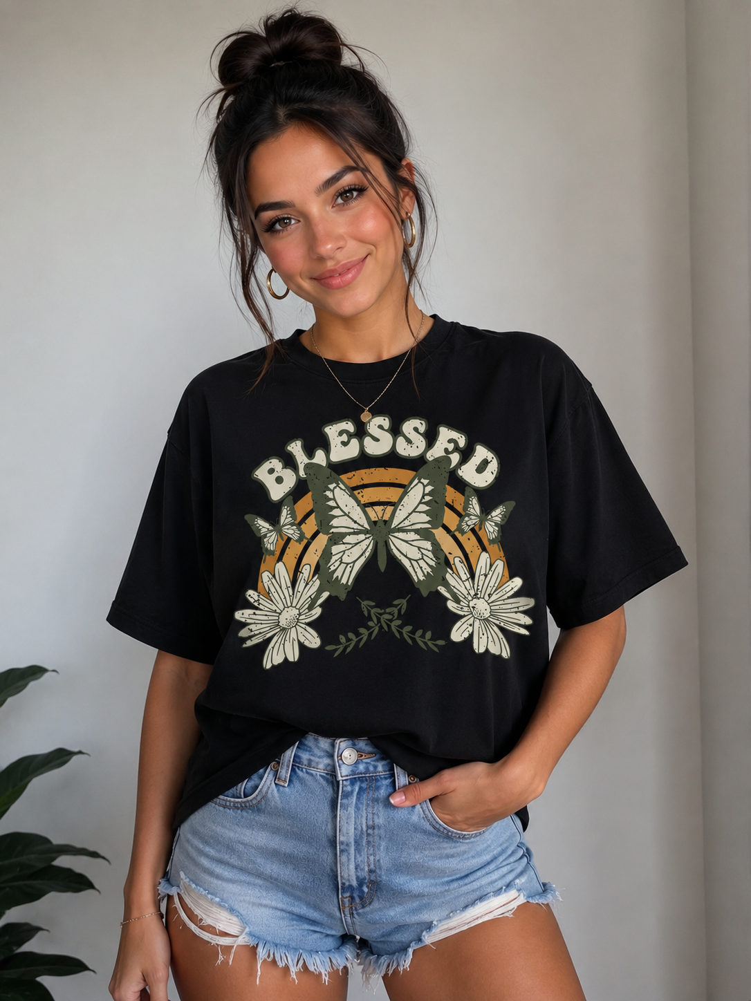 Blessed-b T-Shirt Premium Bio Baumwolle Streetwear | Prolazon