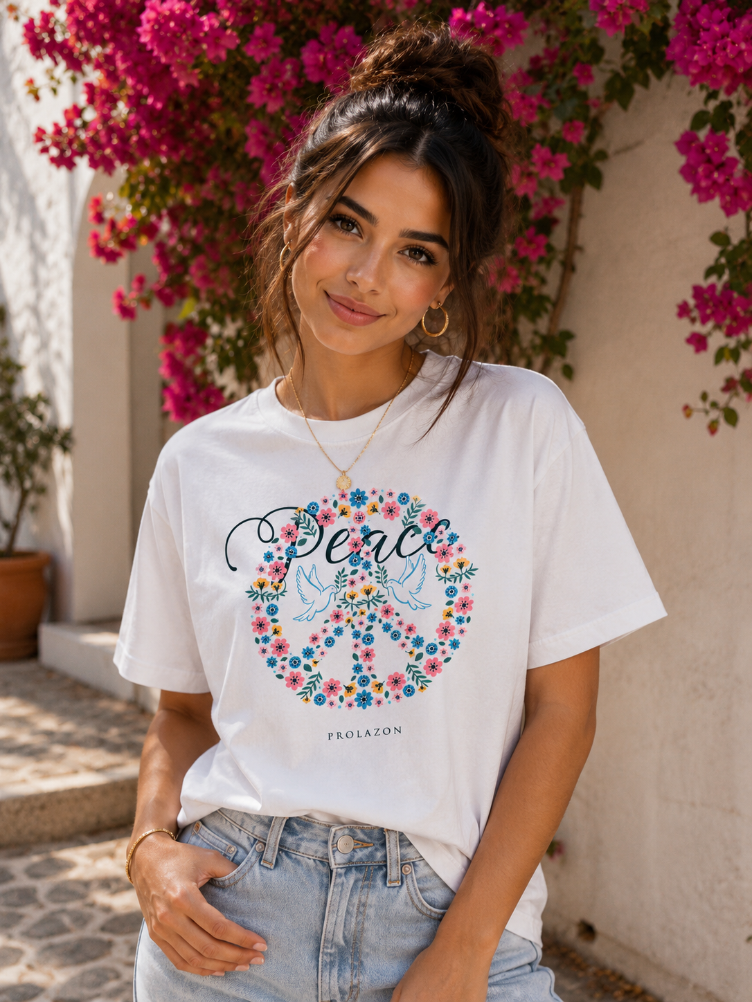 Peace T-Shirt Premium Bio Baumwolle Streetwear | Prolazon