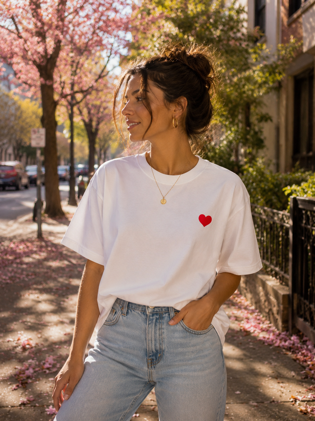 Heart Essential T-Shirt Premium Bio Baumwolle Streetwear | Prolazon