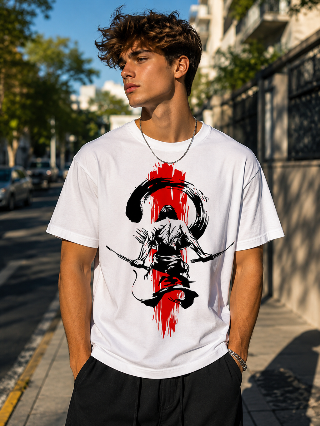 Inferno Samurai T-Shirt Premium Bio Baumwolle Streetwear | Prolazon