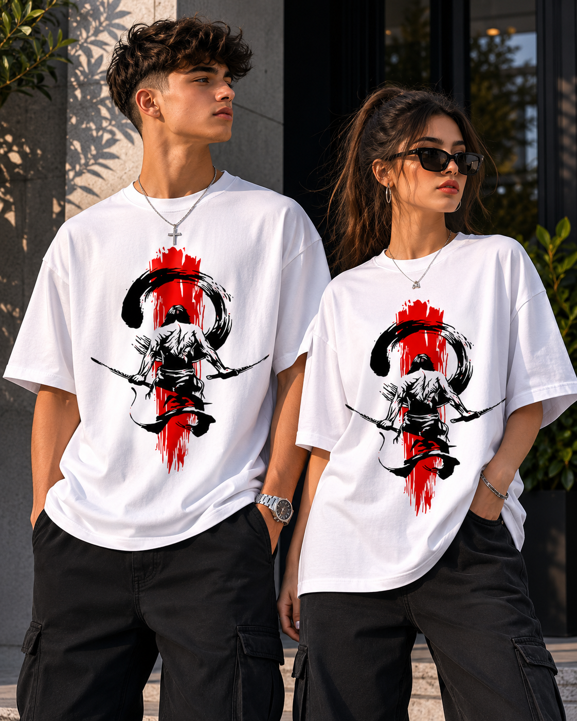 Inferno Samurai T-Shirt Premium Bio Baumwolle Streetwear | Prolazon