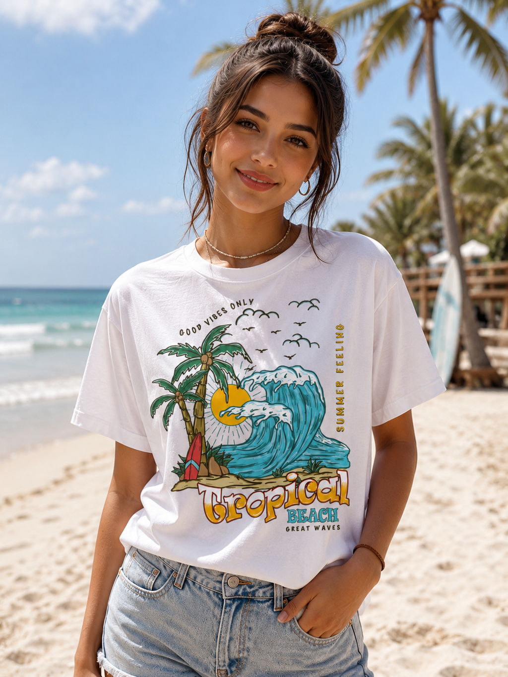Beach Dream T-Shirt Premium Bio Baumwolle Streetwear | Prolazon