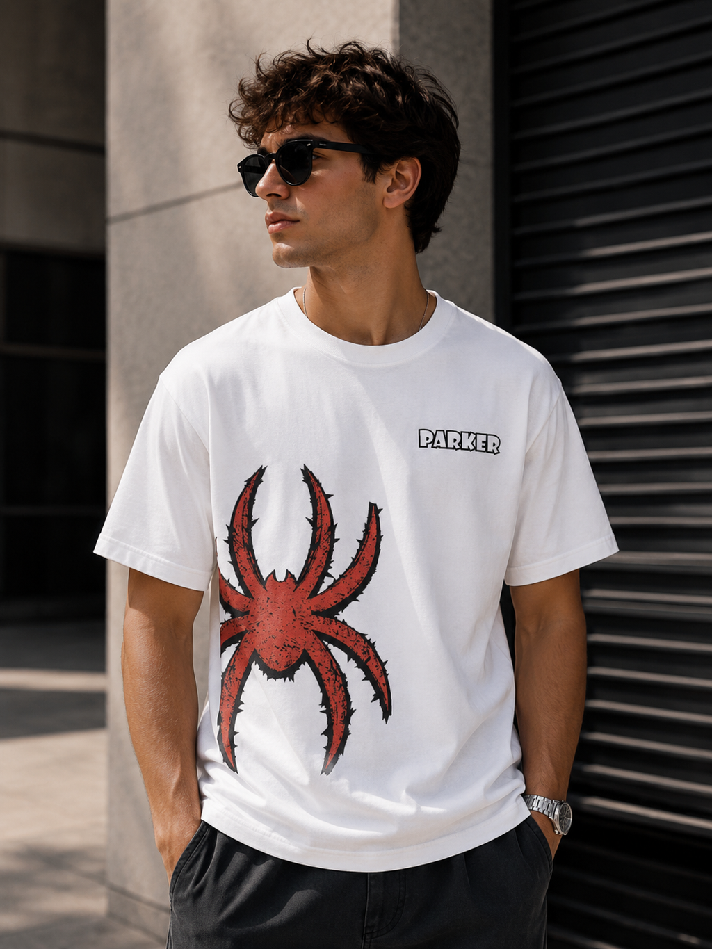 Urban Parker Spider T-Shirt Premium Bio Baumwolle Streetwear | Prolazon