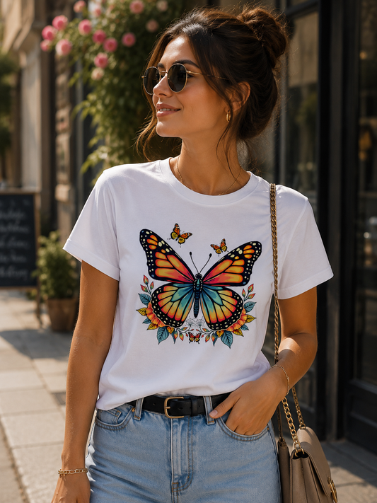 Butterfly T-Shirt Damen Premium Bio Baumwolle | Prolazon