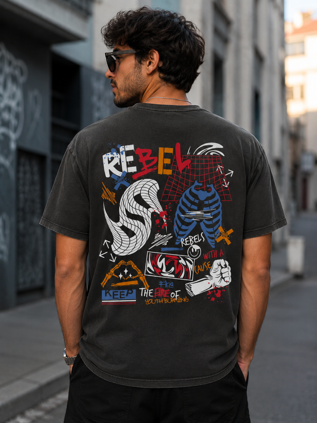 Rebel T-Shirt Premium Bio Baumwolle Streetwear | Prolazon