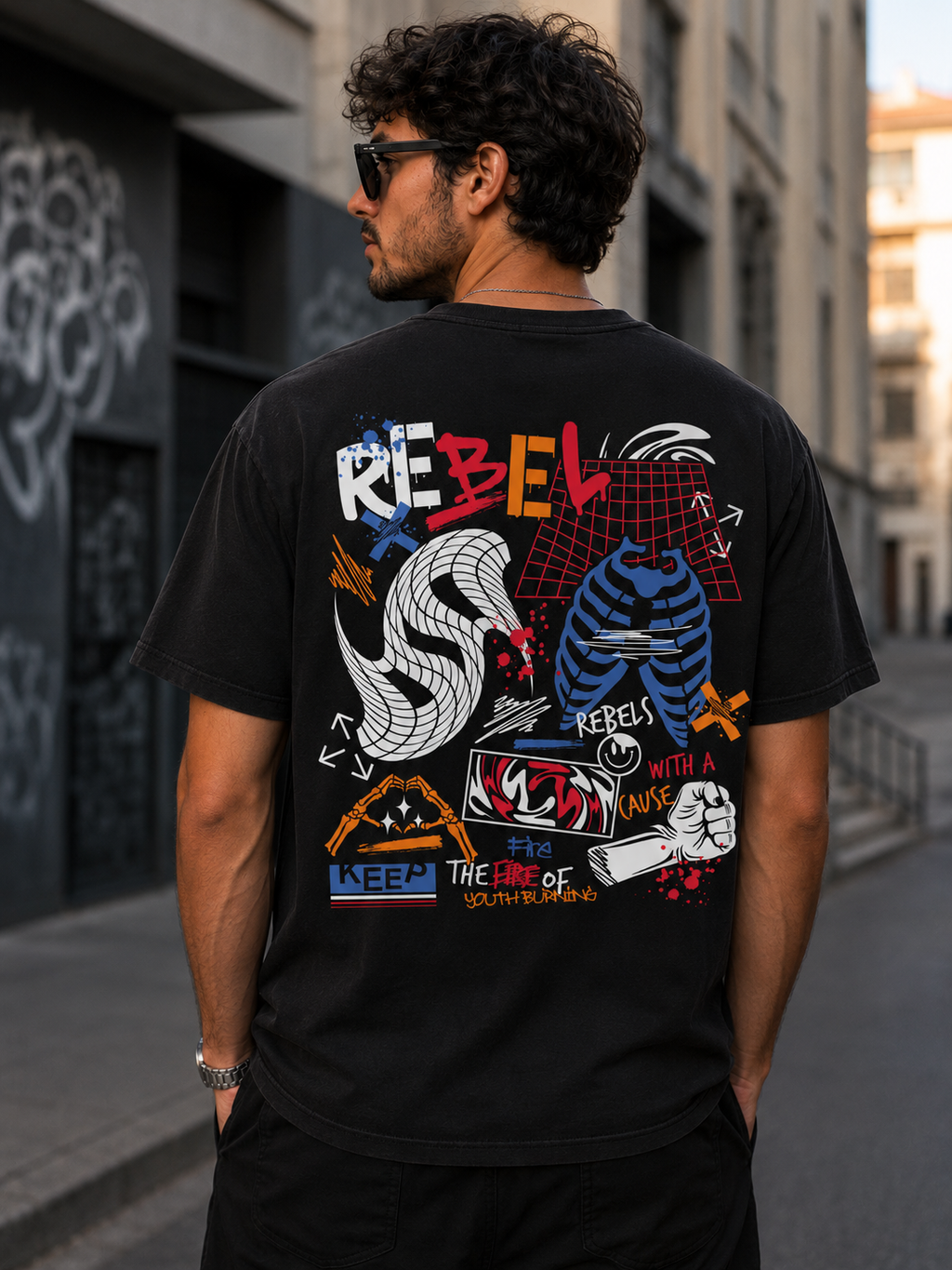 Rebel-B T-Shirt Premium Bio Baumwolle Streetwear | Prolazon