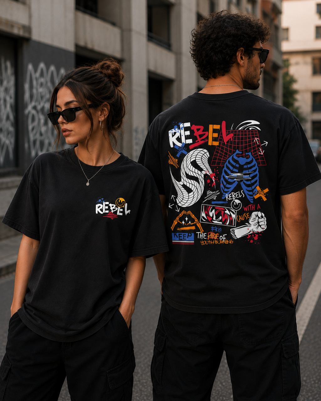 Rebel-B T-Shirt Premium Bio Baumwolle Streetwear | Prolazon