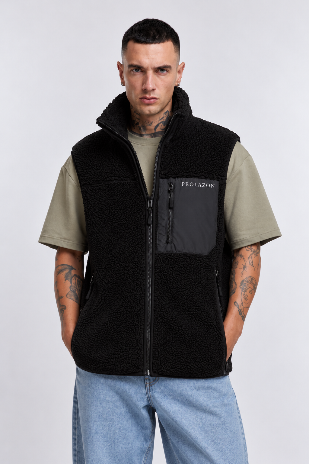 NORDIC Bear Sherpa Weste Shwarz - Uni | PROLAZON
